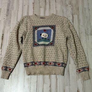 Eddie Bauer Cream Wool Sweater